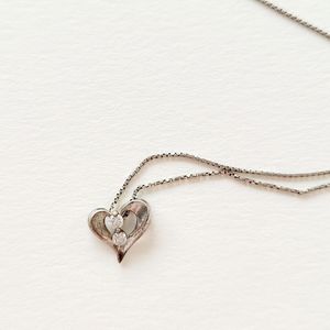Silver hearts necklace